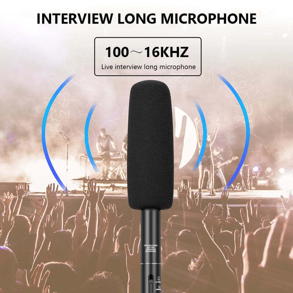 Premium HZ-320 Professional Shotgun Condenser Microphone with 7m Cable