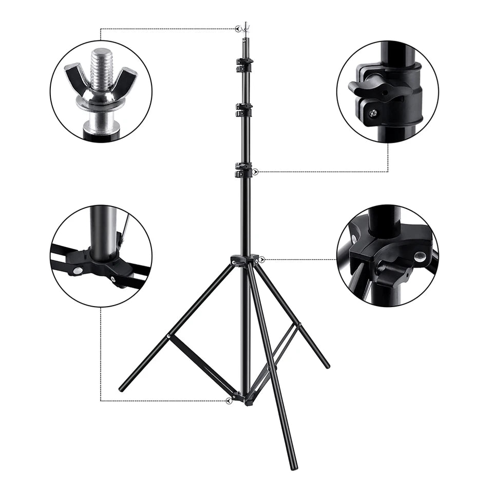 Premium 2.6m x 3m Heavy Duty Photography Backdrop Support System