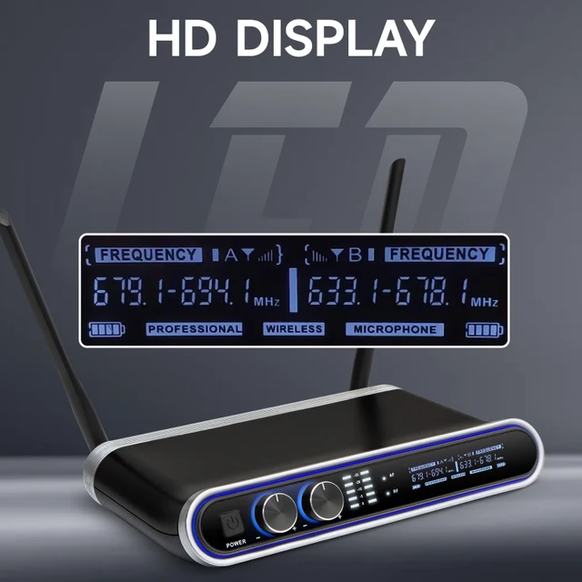 Hridz UR-109 PRO Dual UHF Wireless Microphone Kit
