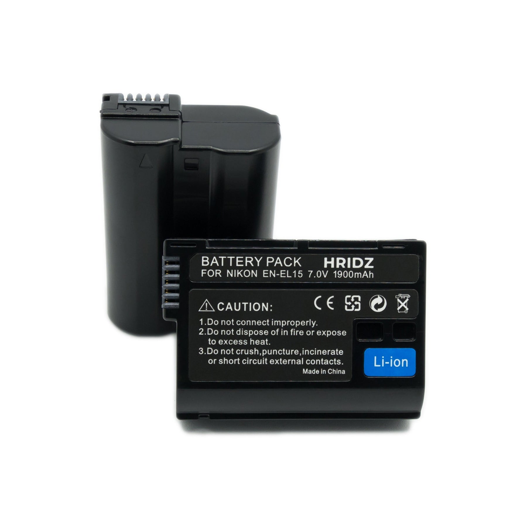 Hridz EN-EL15 Battery and Dual Charger Kit for Nikon