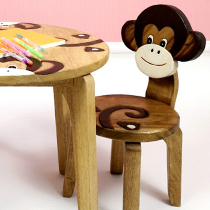 Kids Wooden Chair Monkey - SuperSaverAU - view 1