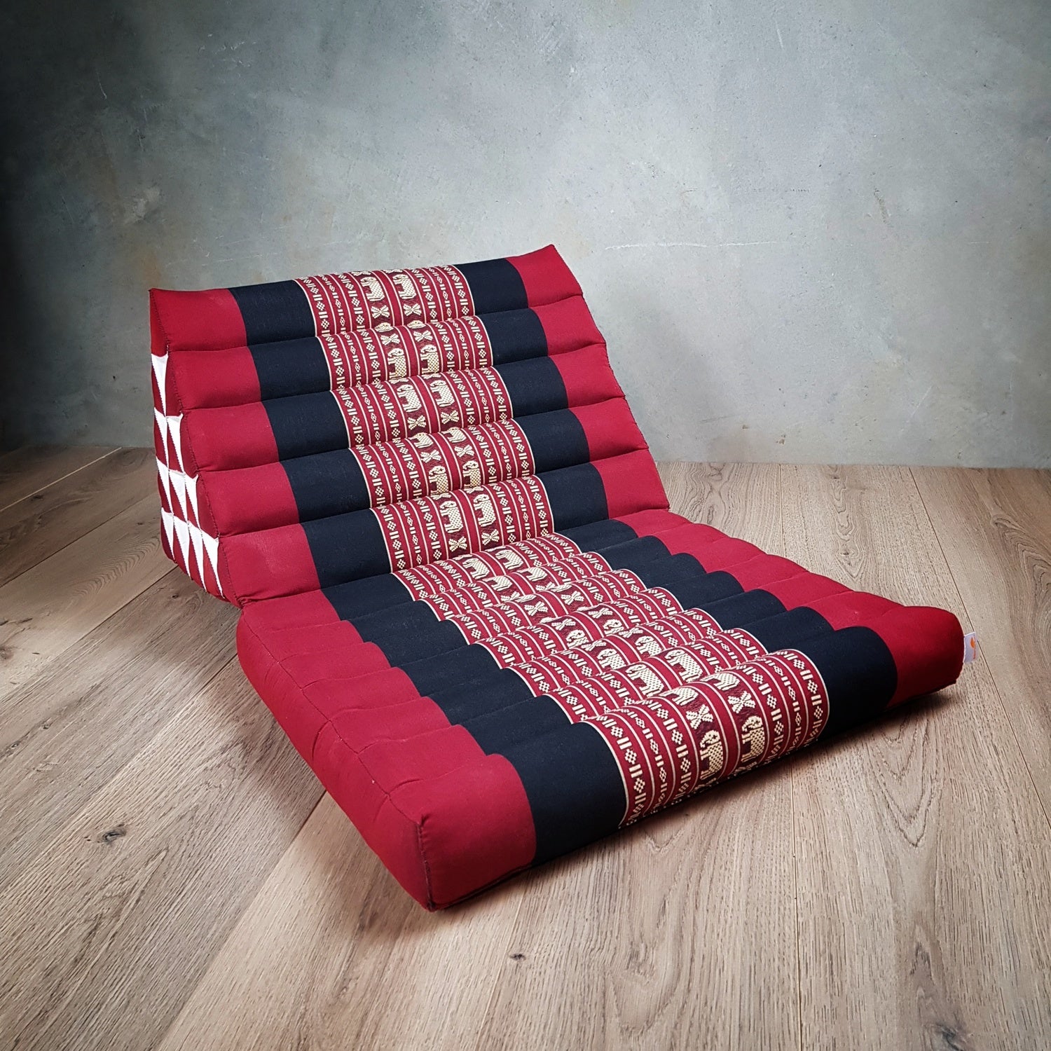 Jumbo Thai Triangle Pillow Mat - Handmade Cotton, 45x55x42cm, Organic Kapok - SuperSaverAU - view 1
