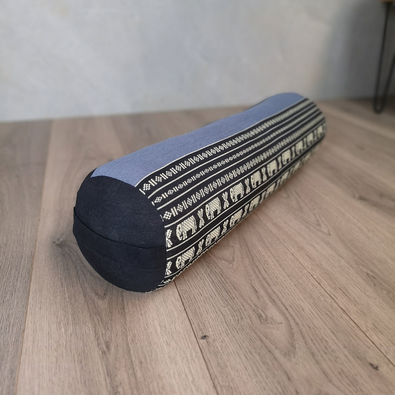Thai Yoga Bolster Prop Kapok Filled 65x16x16cm Handmade Cotton Blue - SuperSaverAU - view 1