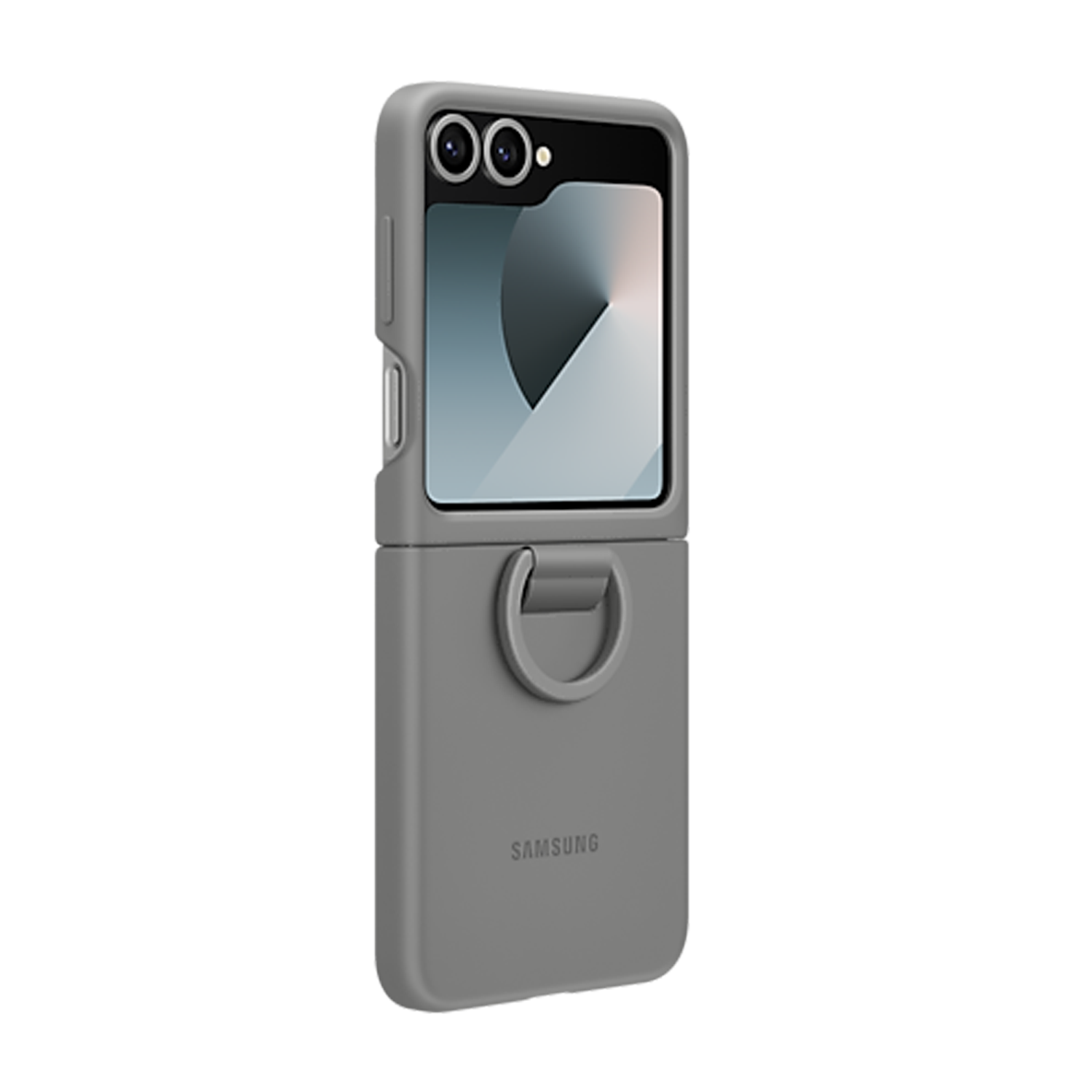 Samsung Silicone Case with Ring for Galaxy Z Flip6 - Grey - SuperSaverAU - view 4