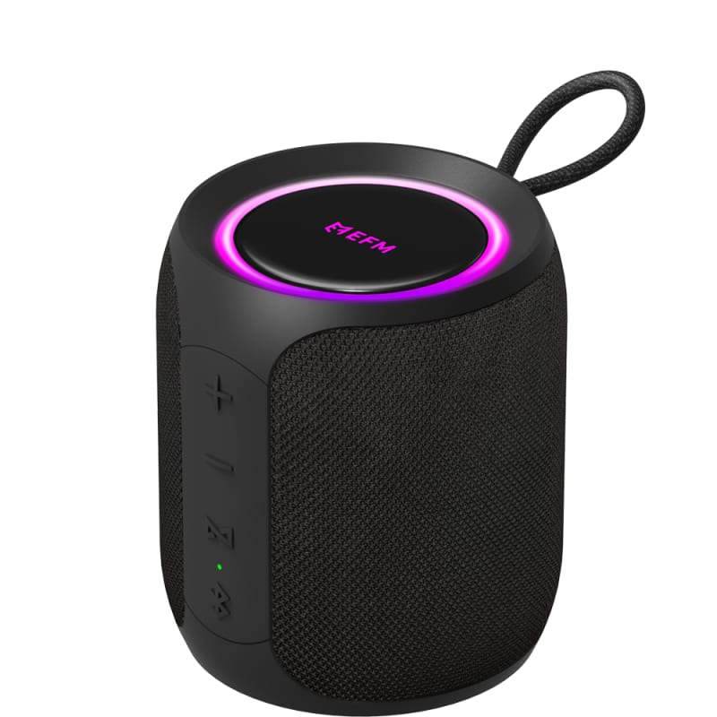 EFM Austin Mini Bluetooth Speaker with LED Colour Glow - Charcoal Black - SuperSaverAU - view 2