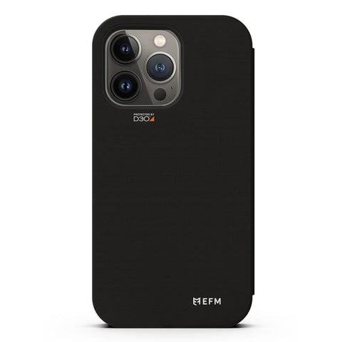 EFM Miami Leather Wallet Case Armour with D3O For iPhone 13 Pro Max (6.7") - Smoke Black - SuperSaverAU - view 1