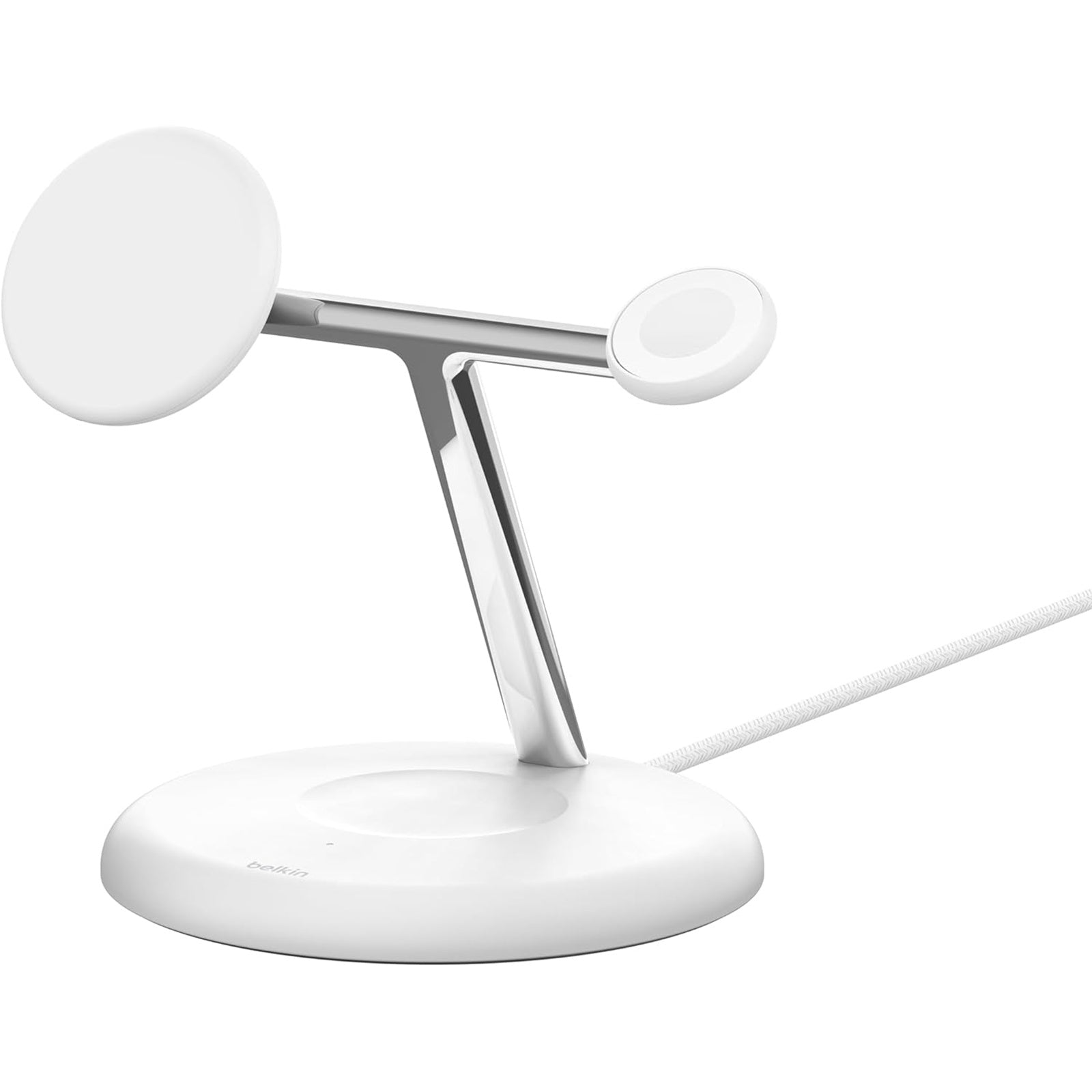 Belkin BoostCharge PRO 3-in-1 Qi2 15W Wireless Charger Stand MagSafe 2024 Model - White - SuperSaverAU - view 2