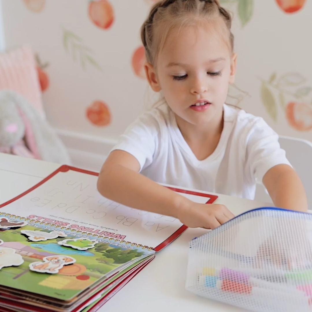 Tiny Walkers Quiet & Busy Book - 30 Interactive Pages, 95+ Cutouts, Montessori Play - SuperSaverAU - view 2
