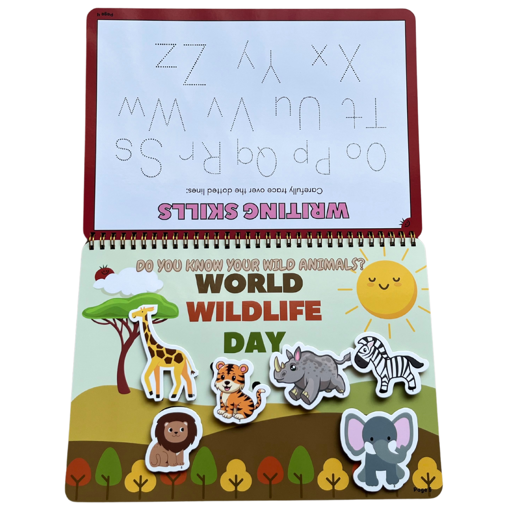 Tiny Walkers Quiet & Busy Book - 30 Interactive Pages, 95+ Cutouts, Montessori Play - SuperSaverAU - view 4