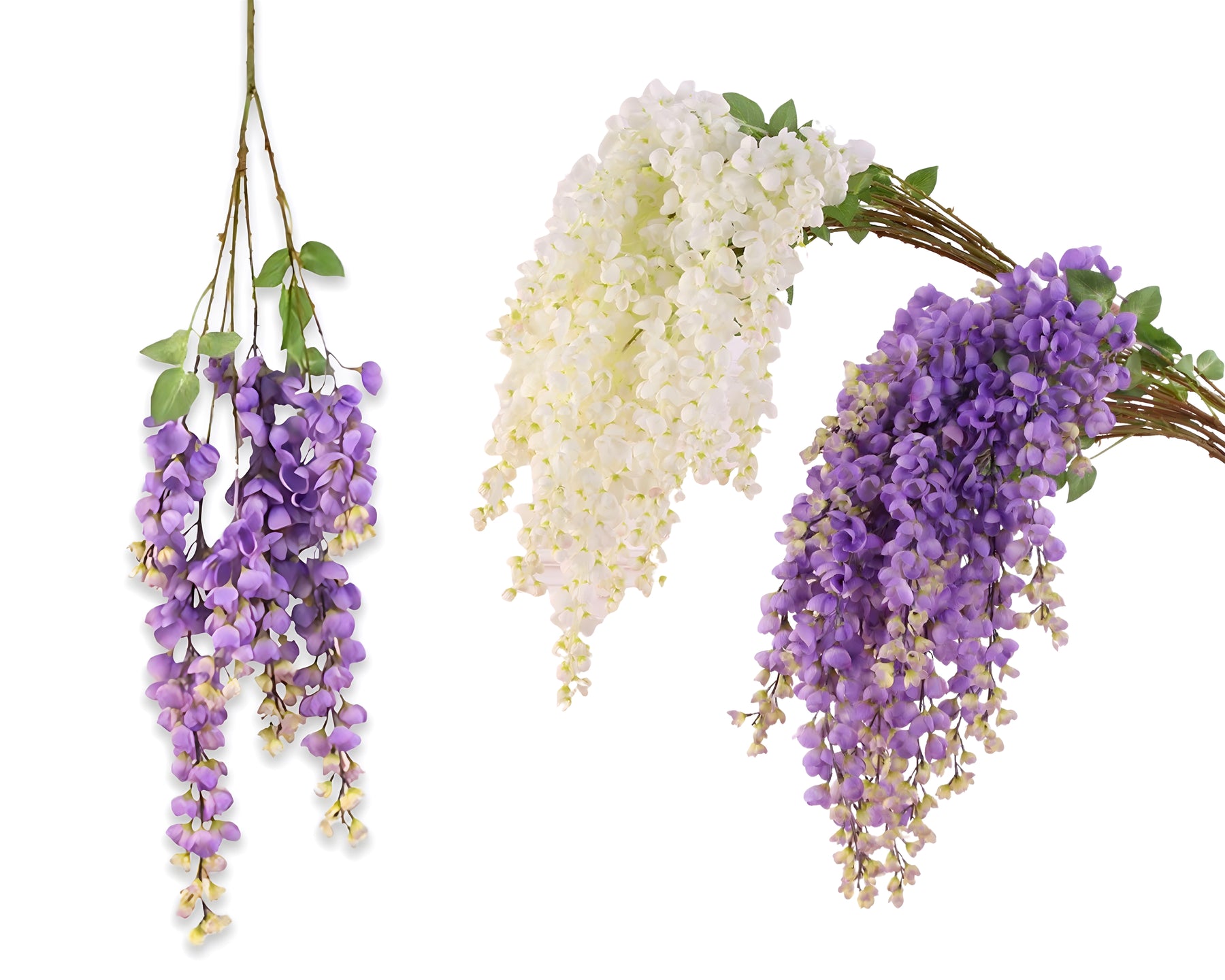 Artificial Wisteria Flower 12 Assorted - 25x106cm, Realistic Foliage - SuperSaverAU - view 1
