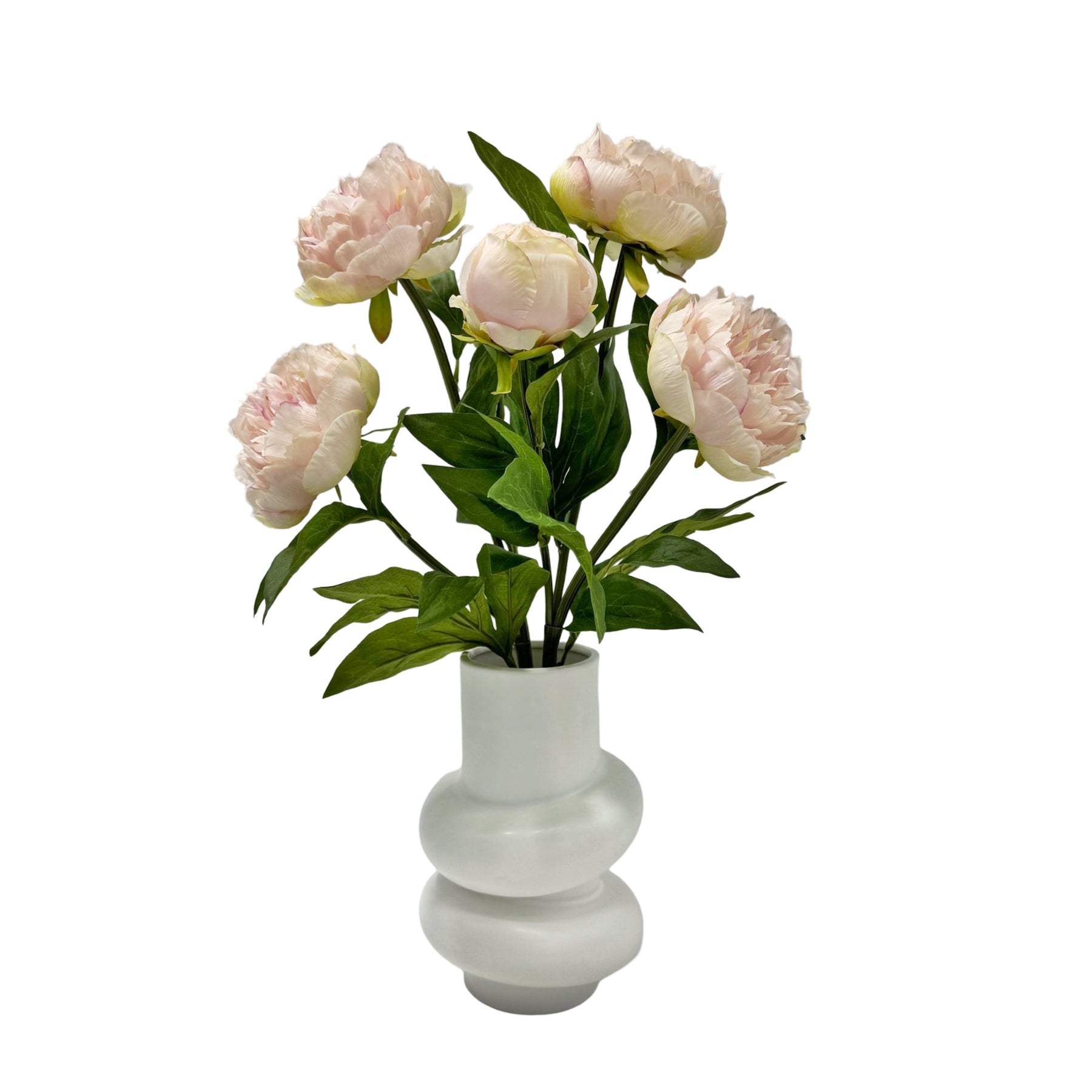 Artificial Peony in Ceramic Pot 49cm - Realistic Foliage, Multi Colour - SuperSaverAU - view 1