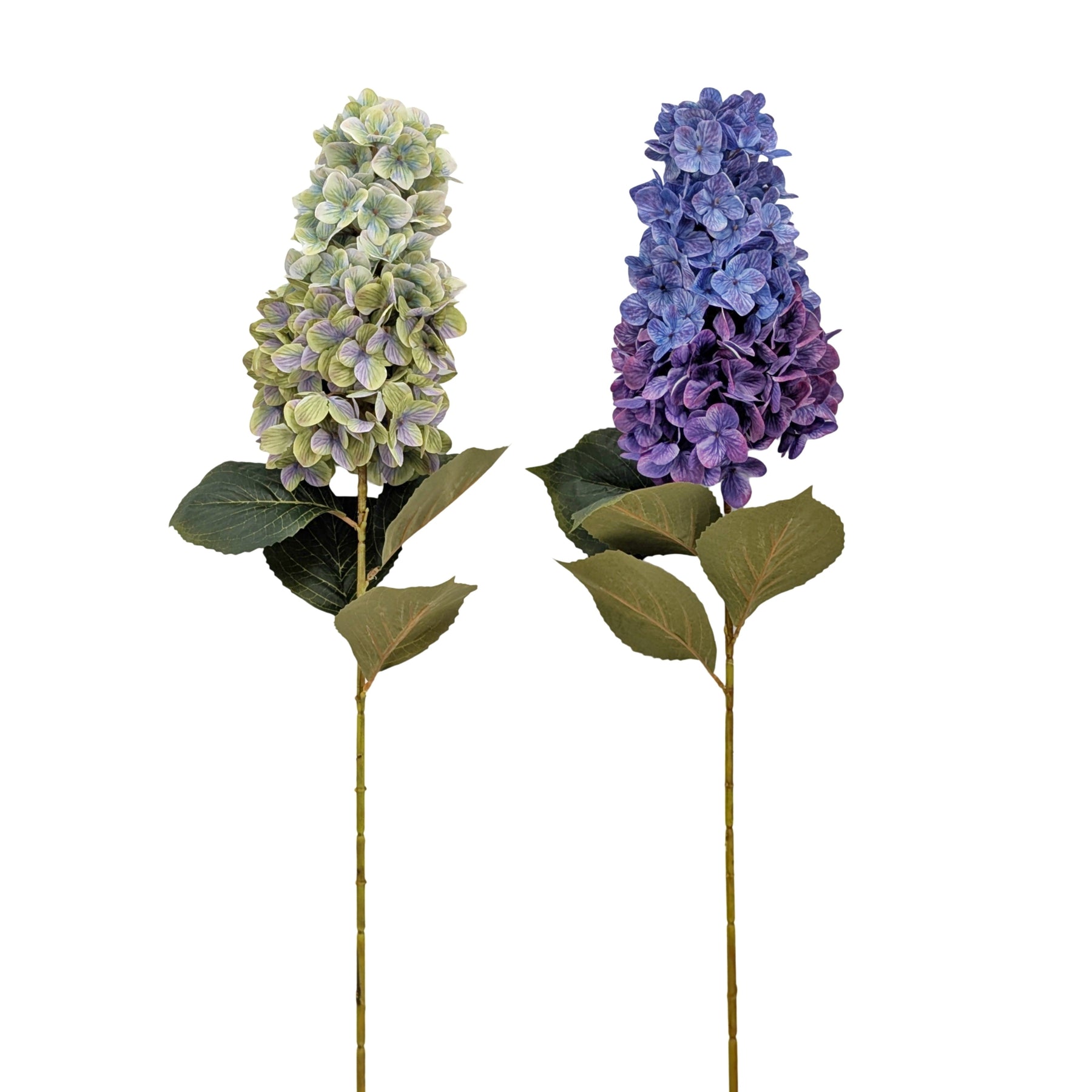 Premium 12 Pack Artificial Hydrangea Stems 83cm Assorted Colours