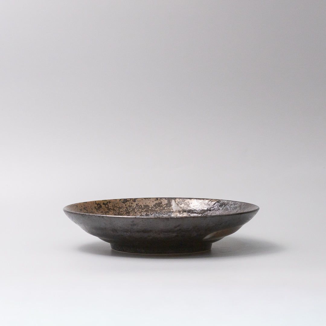 Pasta Bowl Flat 23cm Bronze Brushstroke Glaze - SuperSaverAU - view 4