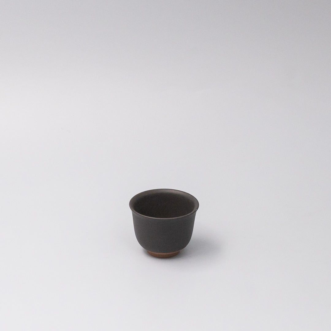 Premium Sake and Tea Cup – Black Matte Flared Glaze 35ml