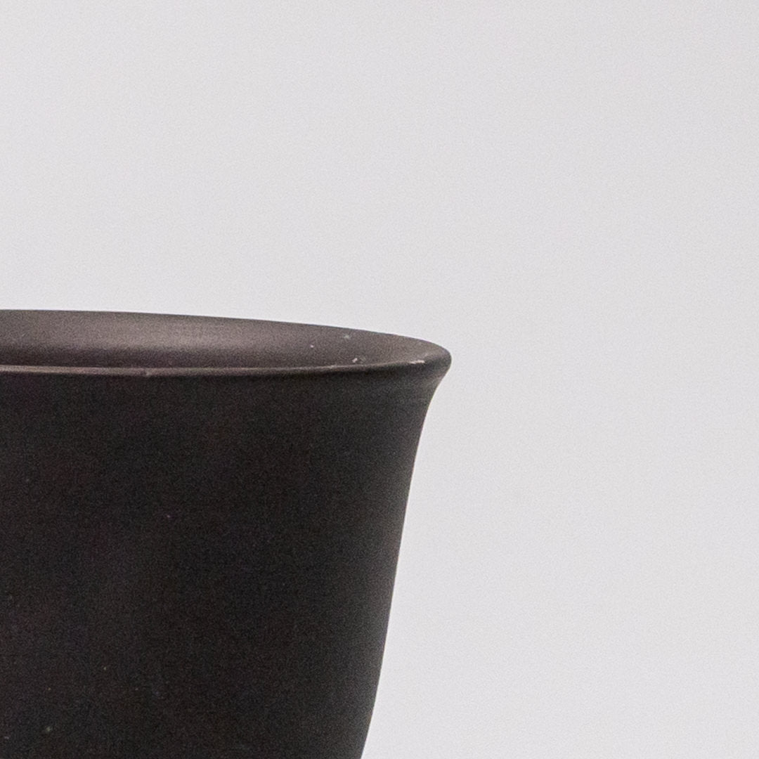 Premium Sake and Tea Cup – Black Matte Flared Glaze 35ml