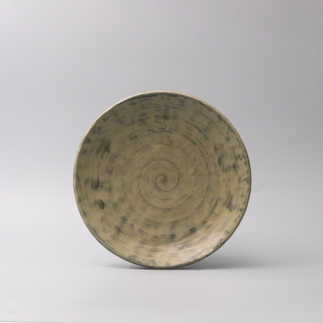 Premium Thick Edge Plate – Washed Fern Green 25cm