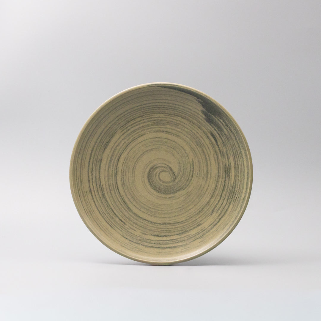 Premium 26cm Washed Fern Glaze Ceramic Dinner Plate Dishwasher Microwave Safe