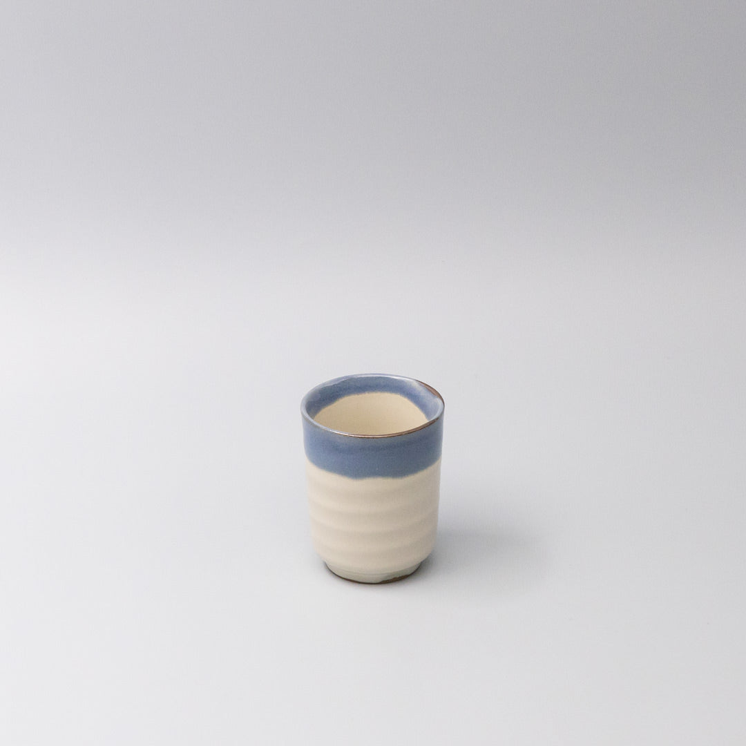 Denim Cream Glaze 150ml Ceramic Sushi Mug Japanese Tea Cup Dishwasher Microwave Safe