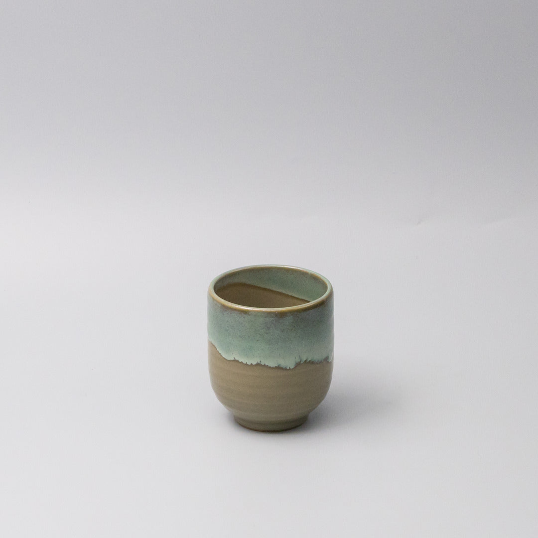 Premium 280ml Aqua Drip Glaze Yunomi Mug Japanese Ceramic Tea Cup