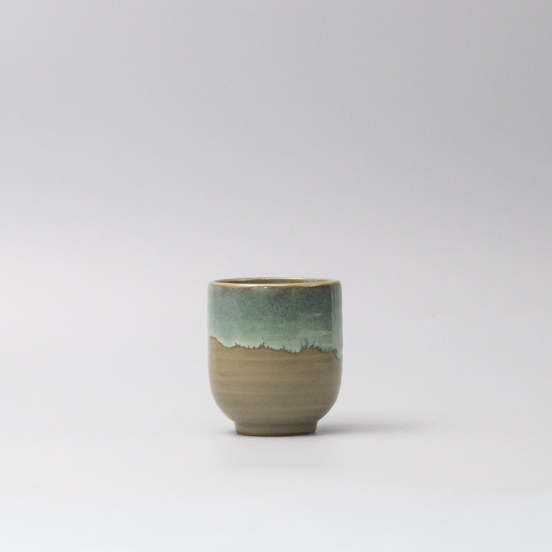 Premium 280ml Aqua Drip Glaze Yunomi Mug Japanese Ceramic Tea Cup