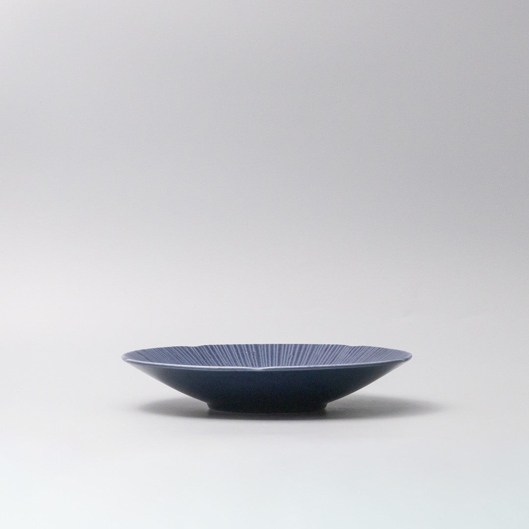 Premium 22.5cm Sapphire Glaze Ceramic Pasta Bowl Japanese Tableware