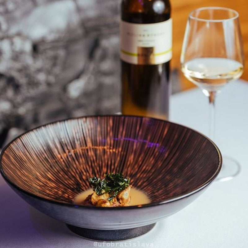 Premium 24.5cm Bronze Converging Glaze Ceramic Ramen Bowl 900ml
