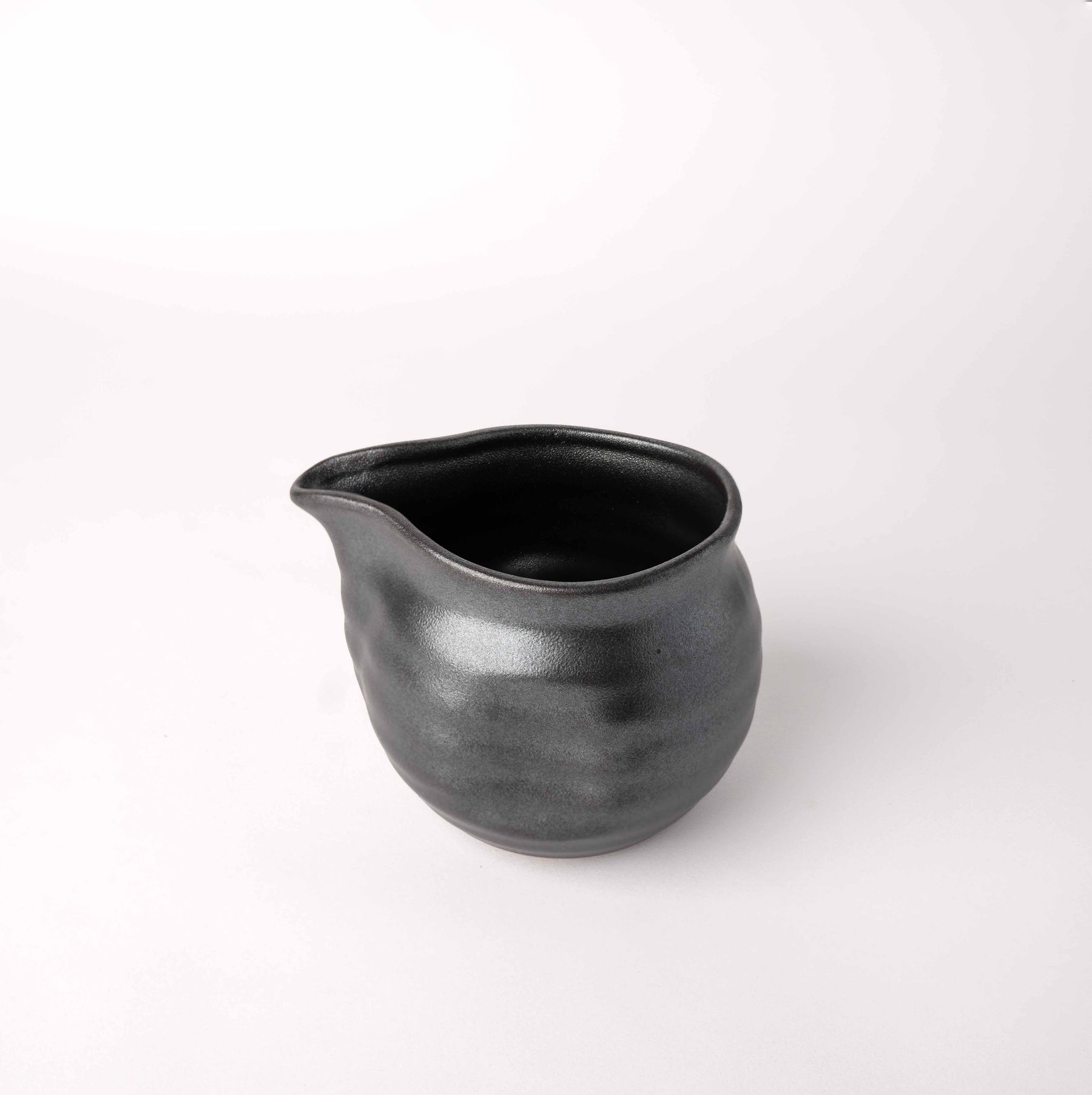 Premium Metallic Black Pourer – 410ml Sauce & Dressing Server