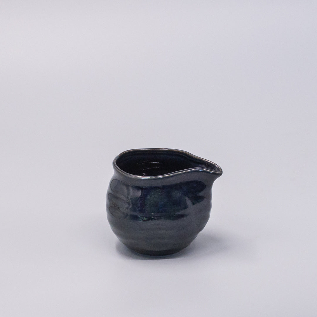 Premium 410ml Dark Navy Glaze Ceramic Pourer Japanese Sauce Jug