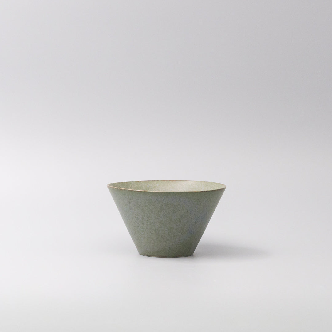 Premium Fluted Bowl – Green Fade Glaze 13cm
