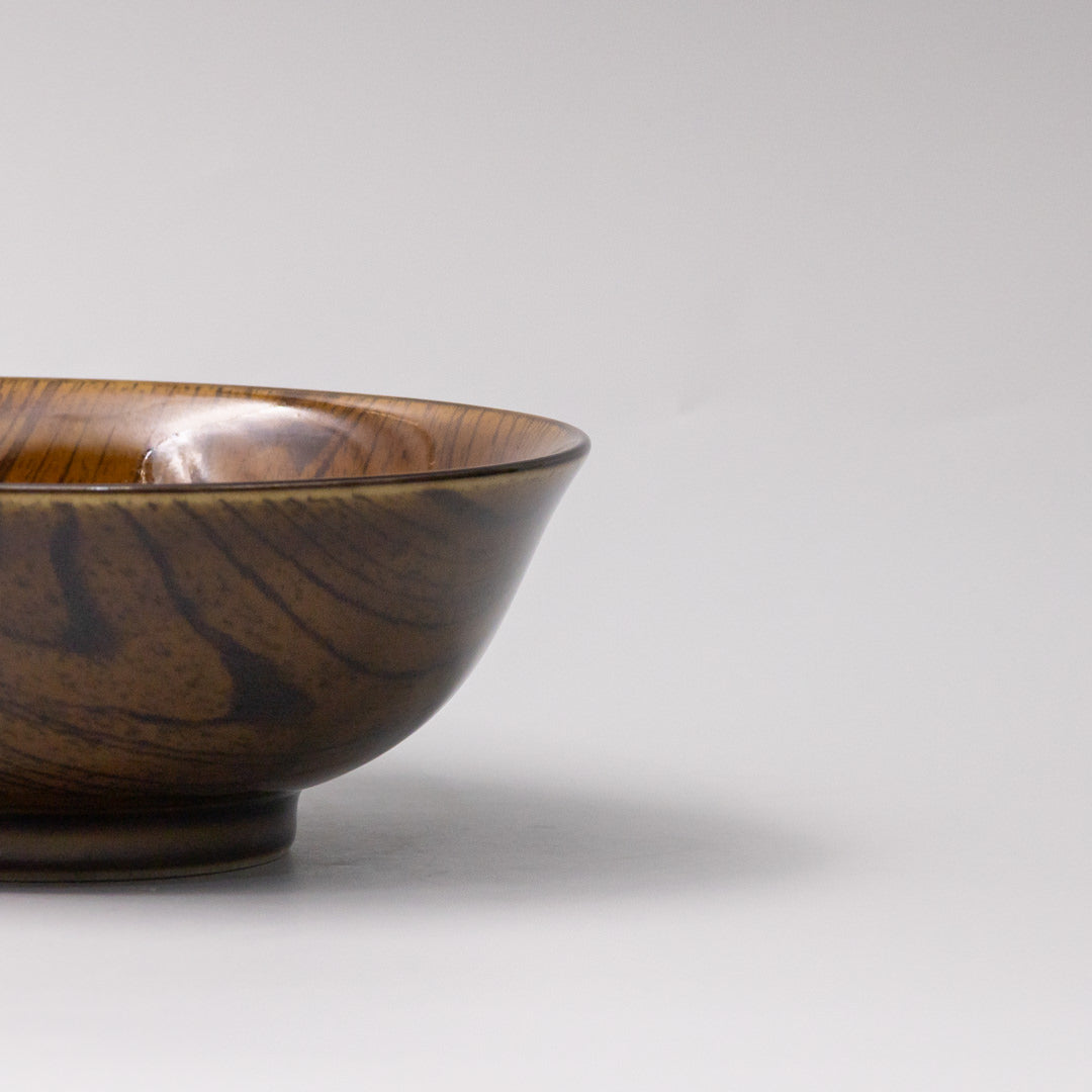 Premium Udon Bowl – Dark Kurumi Glaze 600ml Noodle Bowl
