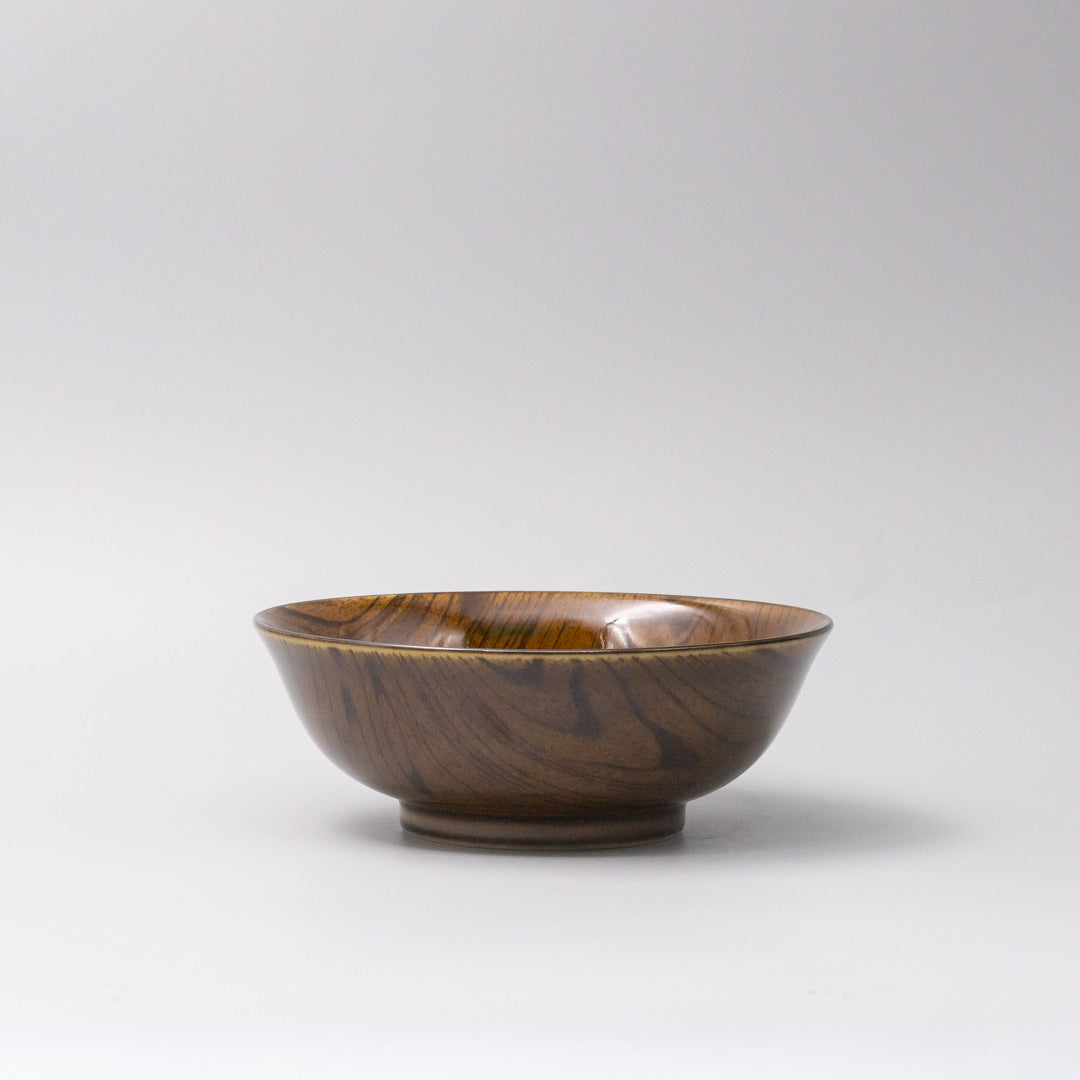 Premium Udon Bowl – Dark Kurumi Glaze 600ml Noodle Bowl