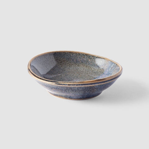 Sauce Dish organic shape 8cm Steel Grey Glaze - SuperSaverAU - view 1