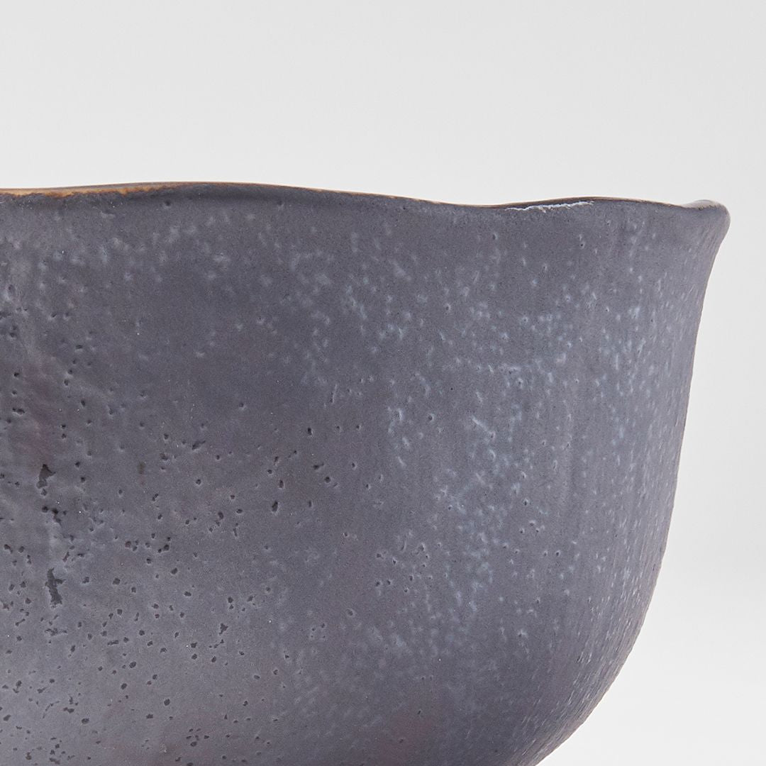 Premium Ceramic Organic Bowl – Akane Grey Glaze 14.5cm