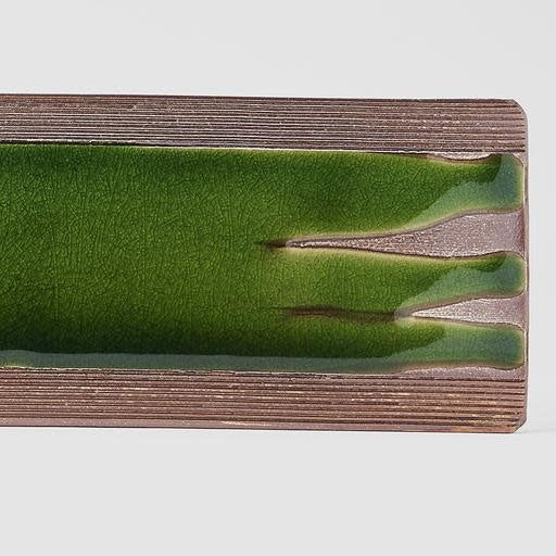 Premium 52cm Earth Bright Green Glaze Rectangular Ceramic Serving Platter
