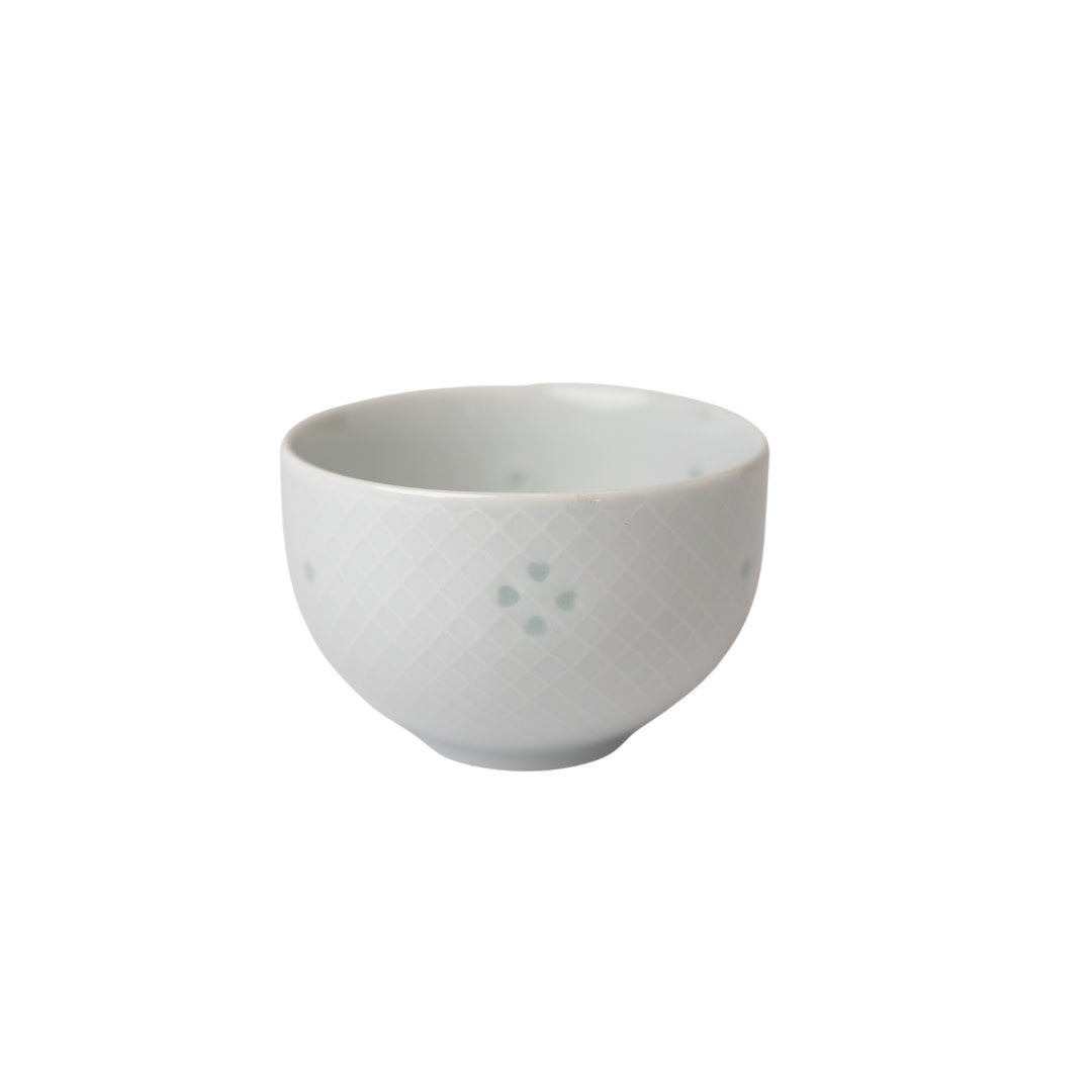 Premium Fine White Crosshatch Ceramic Tea Cup 130ml Dishwasher Microwave Safe