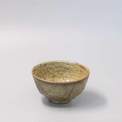 Premium Ceramic Udon Bowl – Beige Artichoke Glaze 17cm