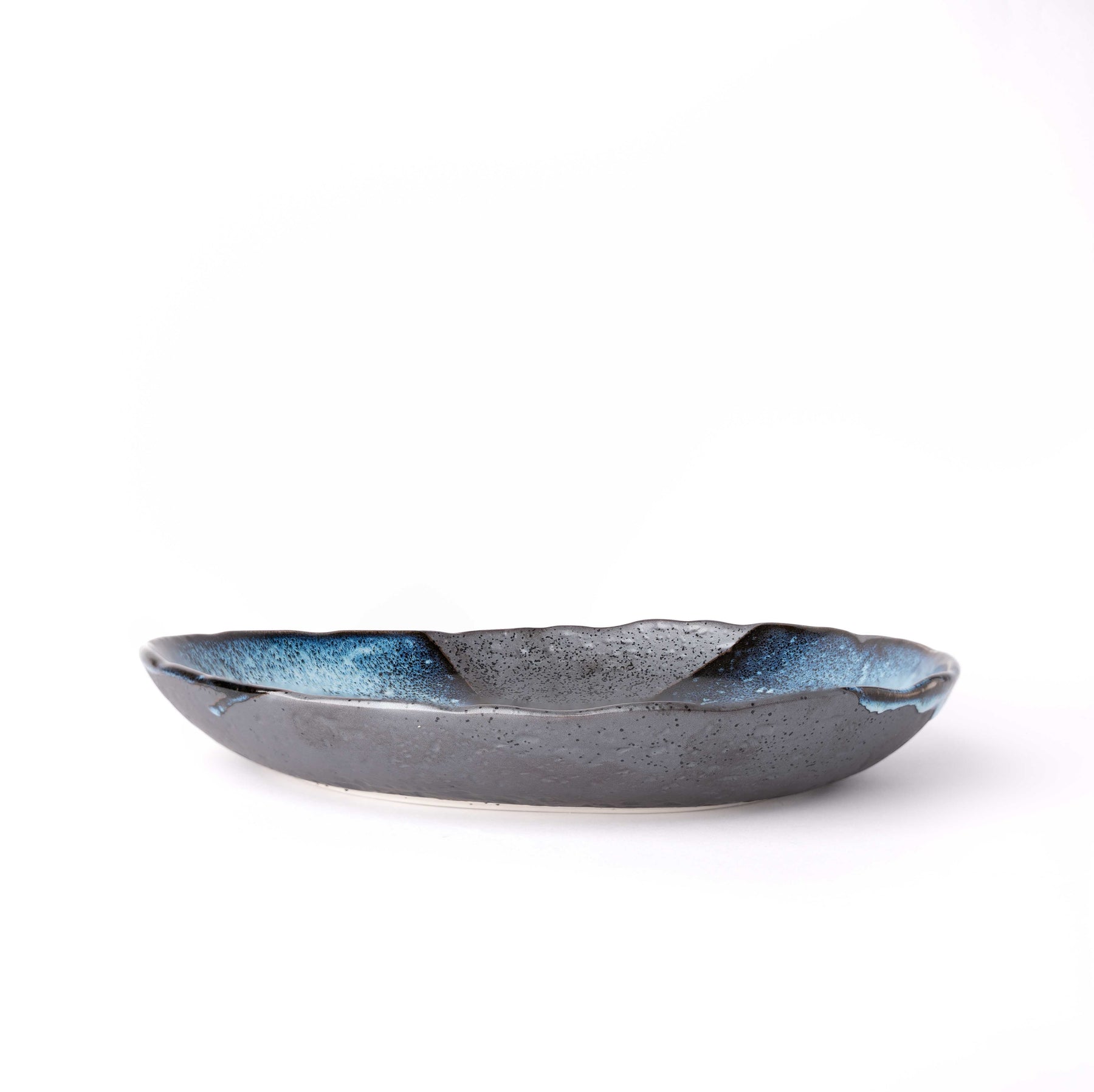 Premium 25cm Storm Glaze Organic Ceramic Plate Japanese Tableware