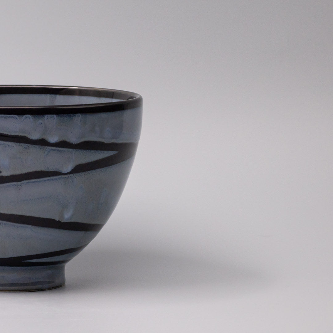 Premium Deep Bowl – Light Grey Mountain Glaze 16.5cm