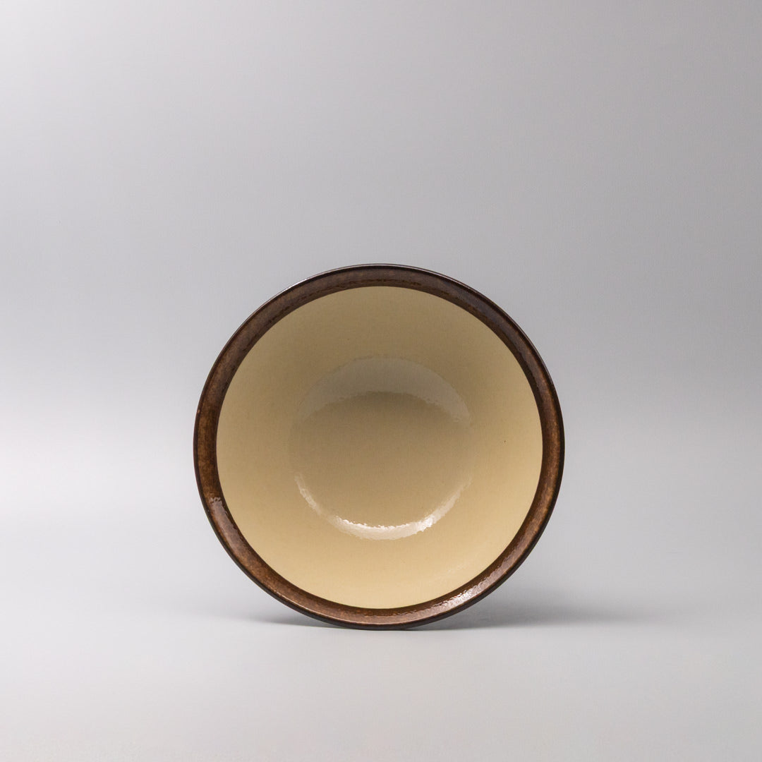 Premium 22cm Toffee Mon Glaze Udon Bowl 1000ml Dishwasher Microwave Safe