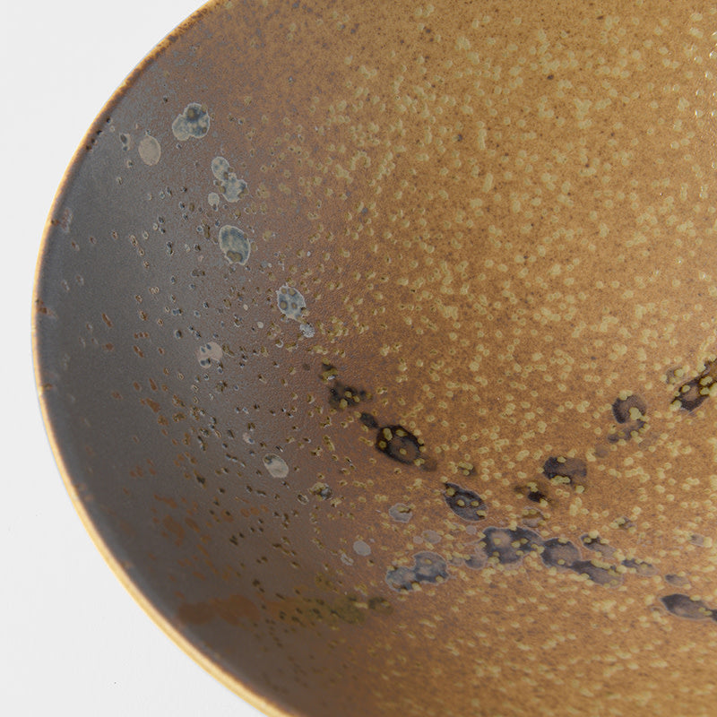 Premium Ceramic Ramen Bowl – Brown Wabi Sabi Glaze 24.5cm