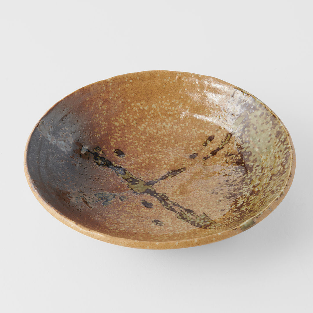 Premium 24cm Wabi Sabi Glaze Ceramic Pasta Bowl 700ml Dishwasher Microwave Safe