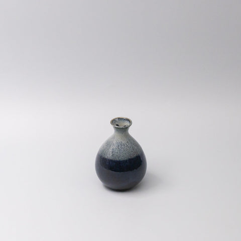 Premium Sake Jug – Dark Blue Denim Drip Glaze 300ml