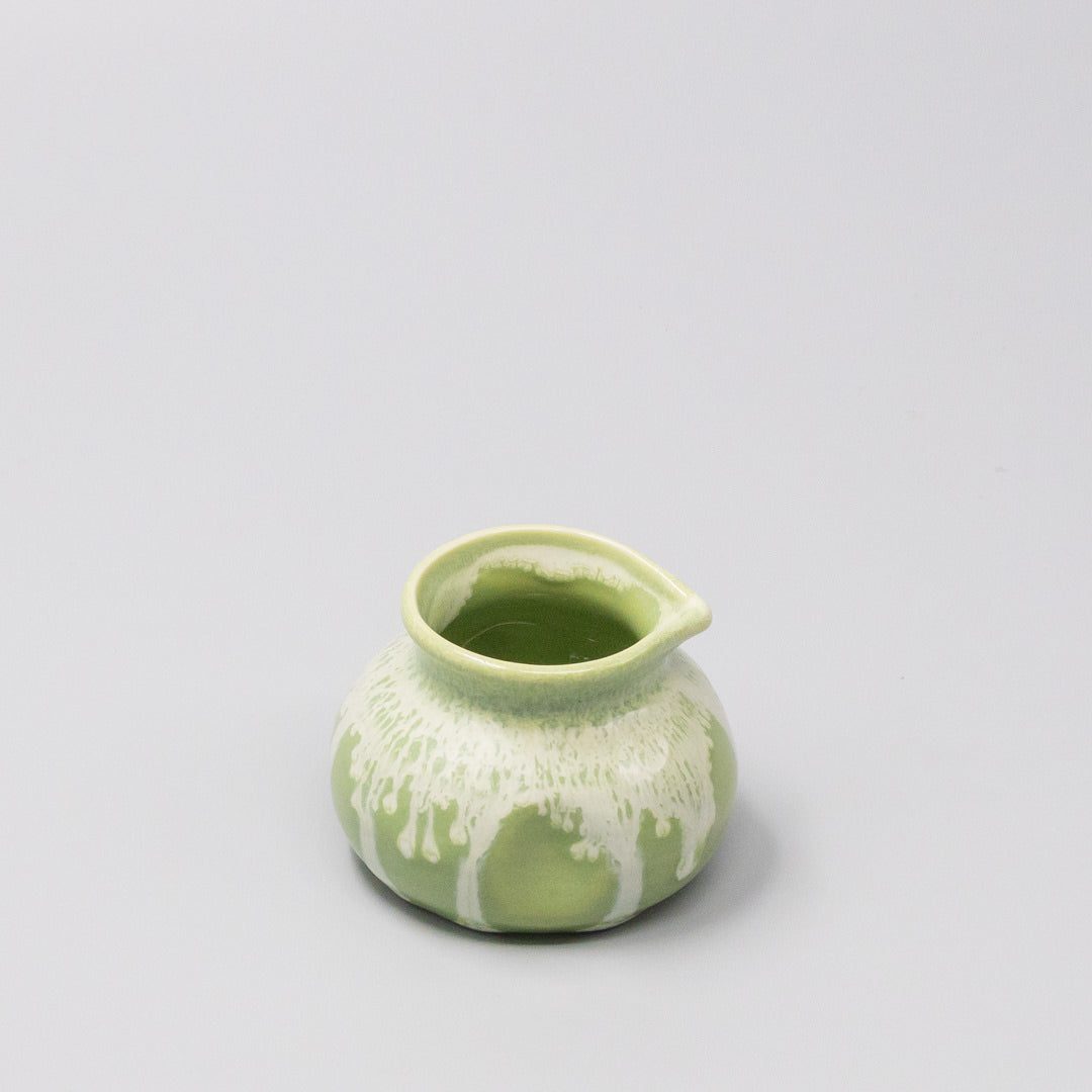 Premium 120ml Pistachio White Drip Ceramic Pourer Dishwasher Microwave Safe