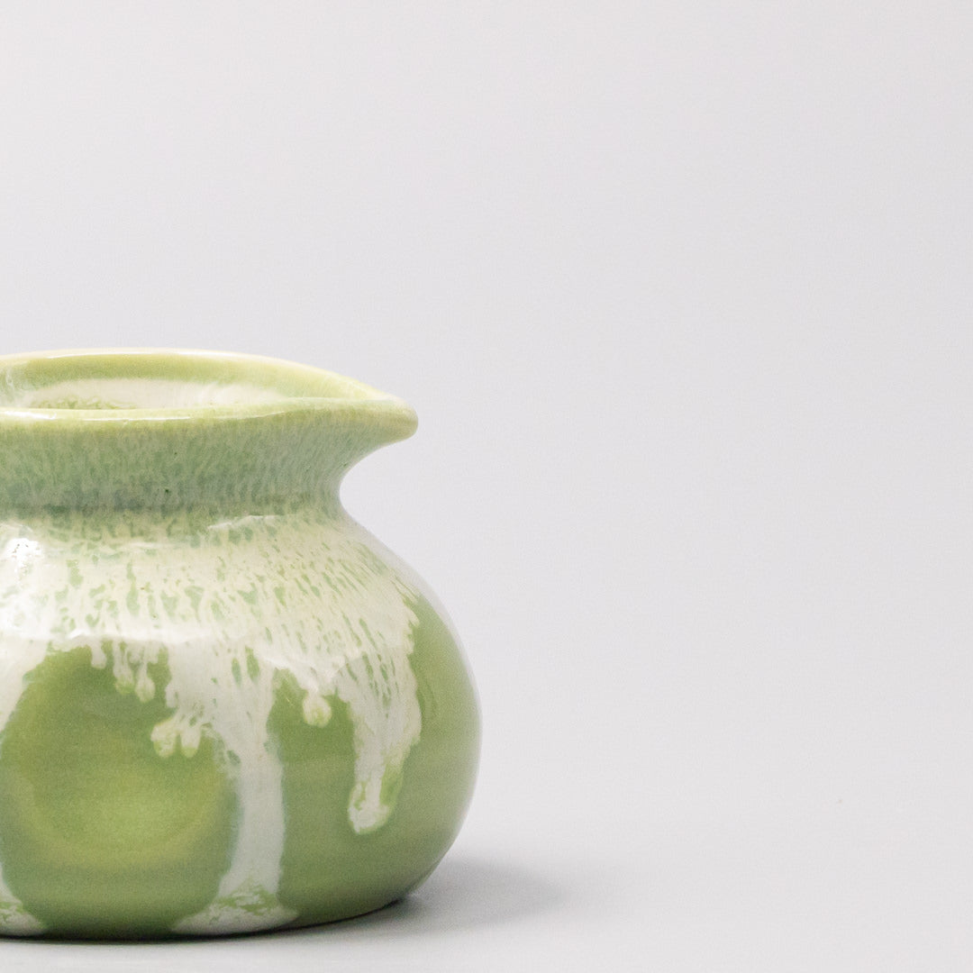 Premium 120ml Pistachio White Drip Ceramic Pourer Dishwasher Microwave Safe