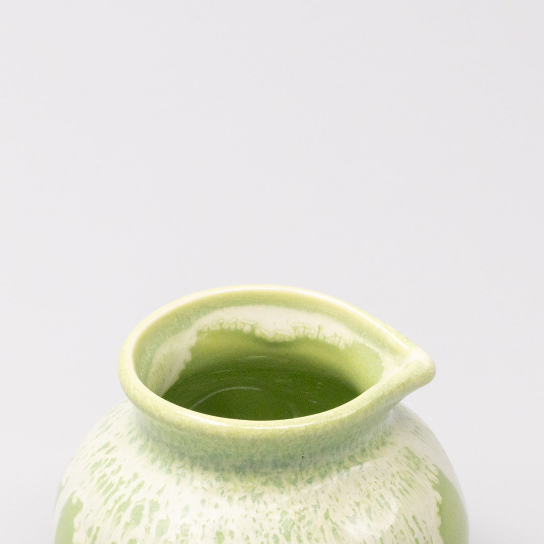 Premium 120ml Pistachio White Drip Ceramic Pourer Dishwasher Microwave Safe