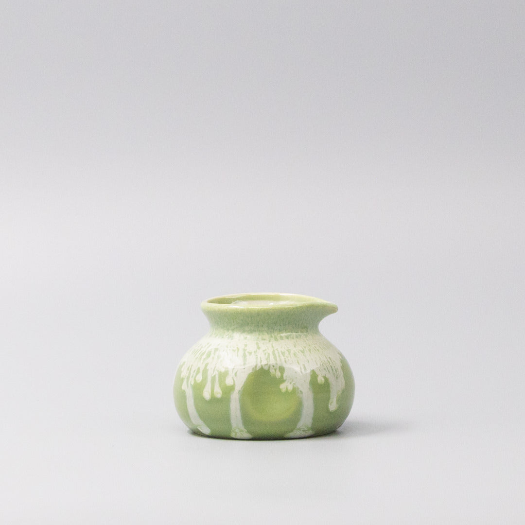 Premium 120ml Pistachio White Drip Ceramic Pourer Dishwasher Microwave Safe