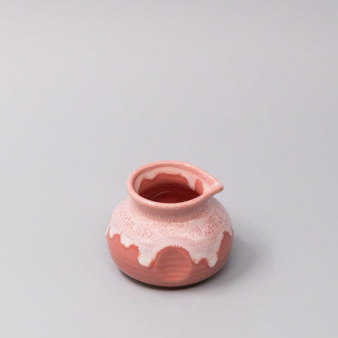 Premium Coral Pink White Drip Pourer 120ml Sauce Dressing Server