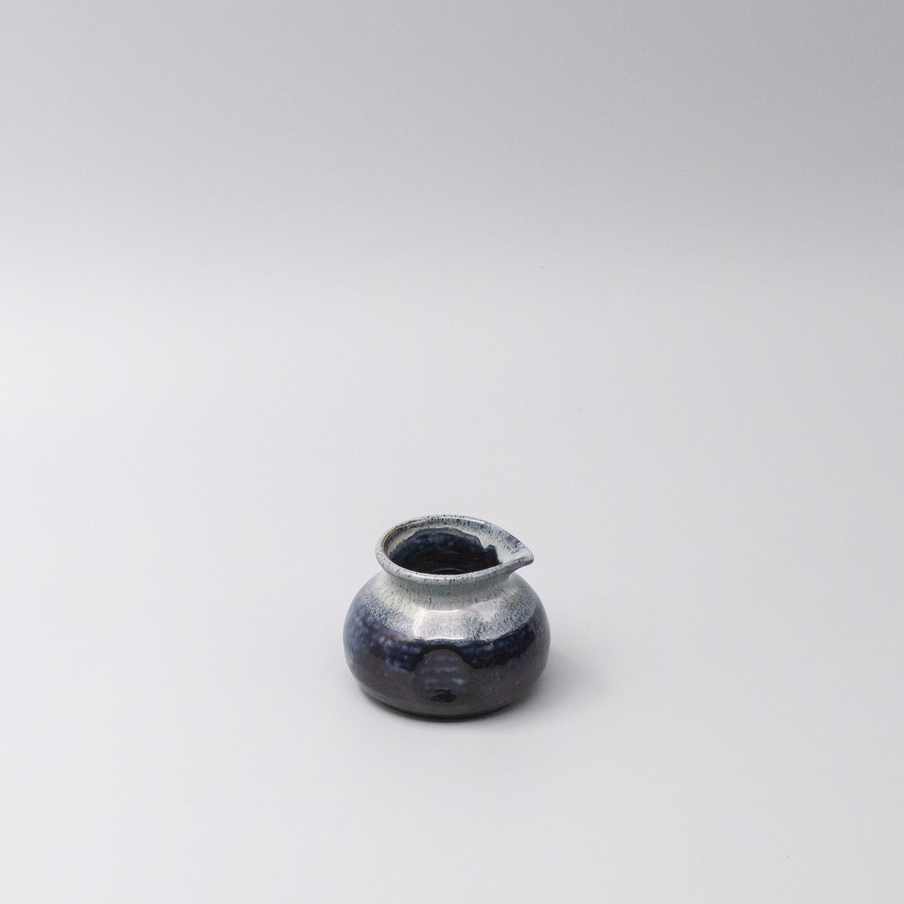Premium Dark Blue Denim Drip Glaze Pourer 120ml Dishwasher Microwave Safe