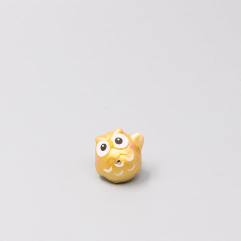Lucky Gold Owl Okimono Ornament Set of 15 Mini 4cm Decorations