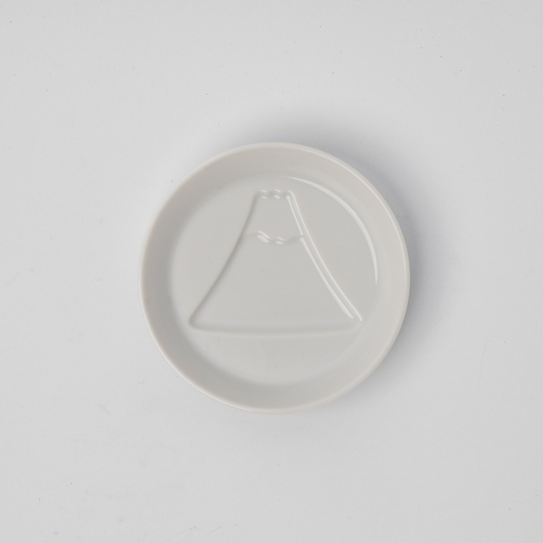 Premium 8.2cm Silhouette Fuji Ceramic Sauce Dish Japanese Tableware